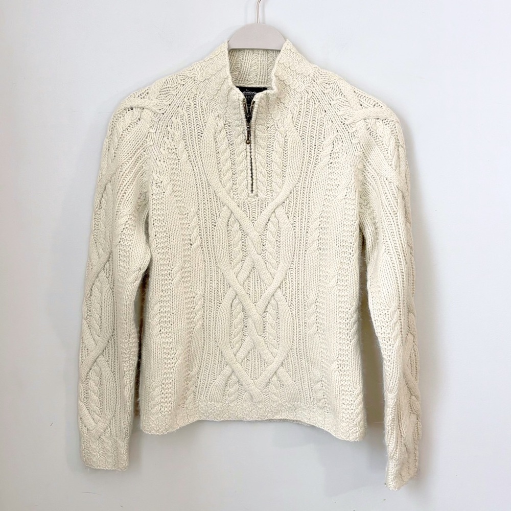 Icelandic Design Women’s Wool/Mohair Cable Knit Sweater